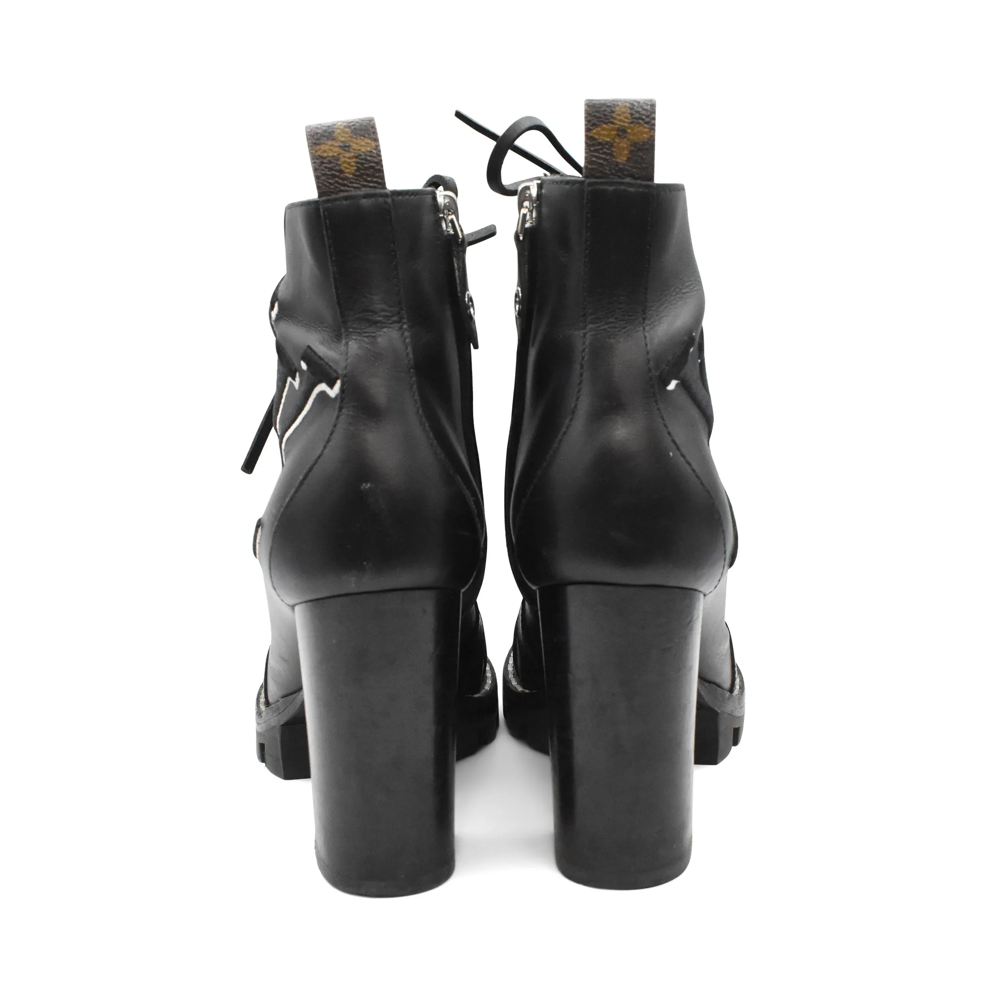 LOUIS VUITTON Black SIZE 39.5 Boots