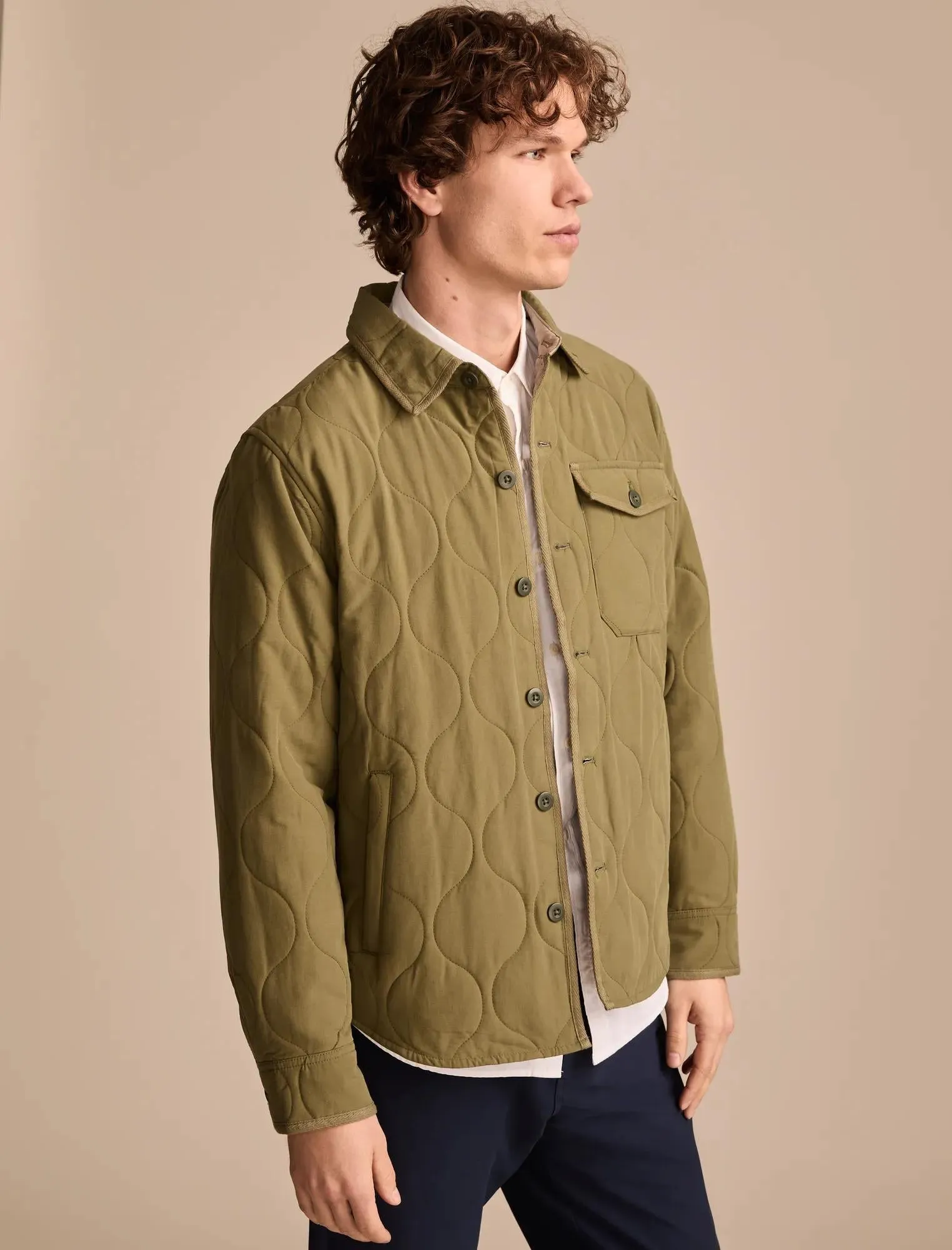 Lucky Brand Men's Quilted Shirt Jacket