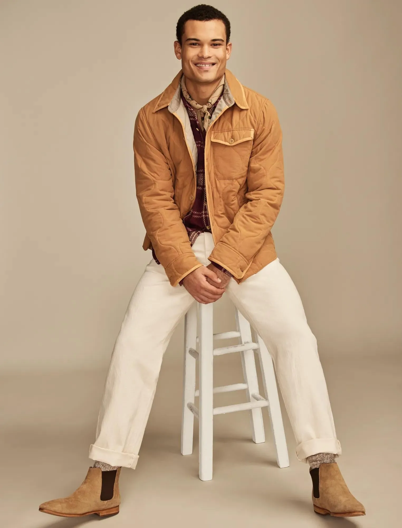 Lucky Brand Men's Quilted Shirt Jacket