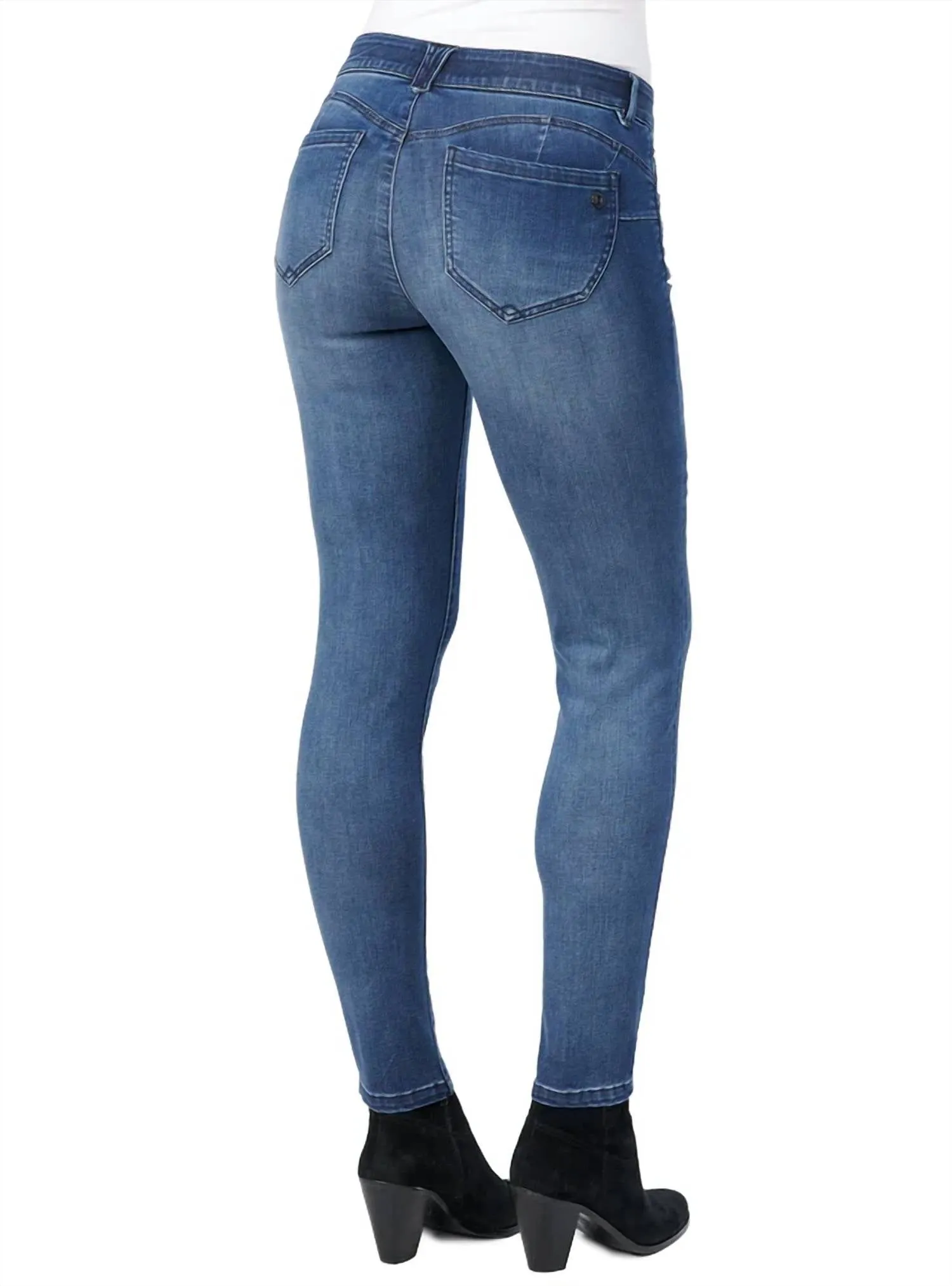 Luxe Ab Solution And Booty Lift Jegging In Blue