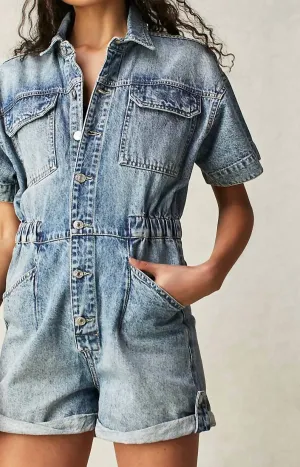 Marci Cuffed Shortalls In Marrakesh