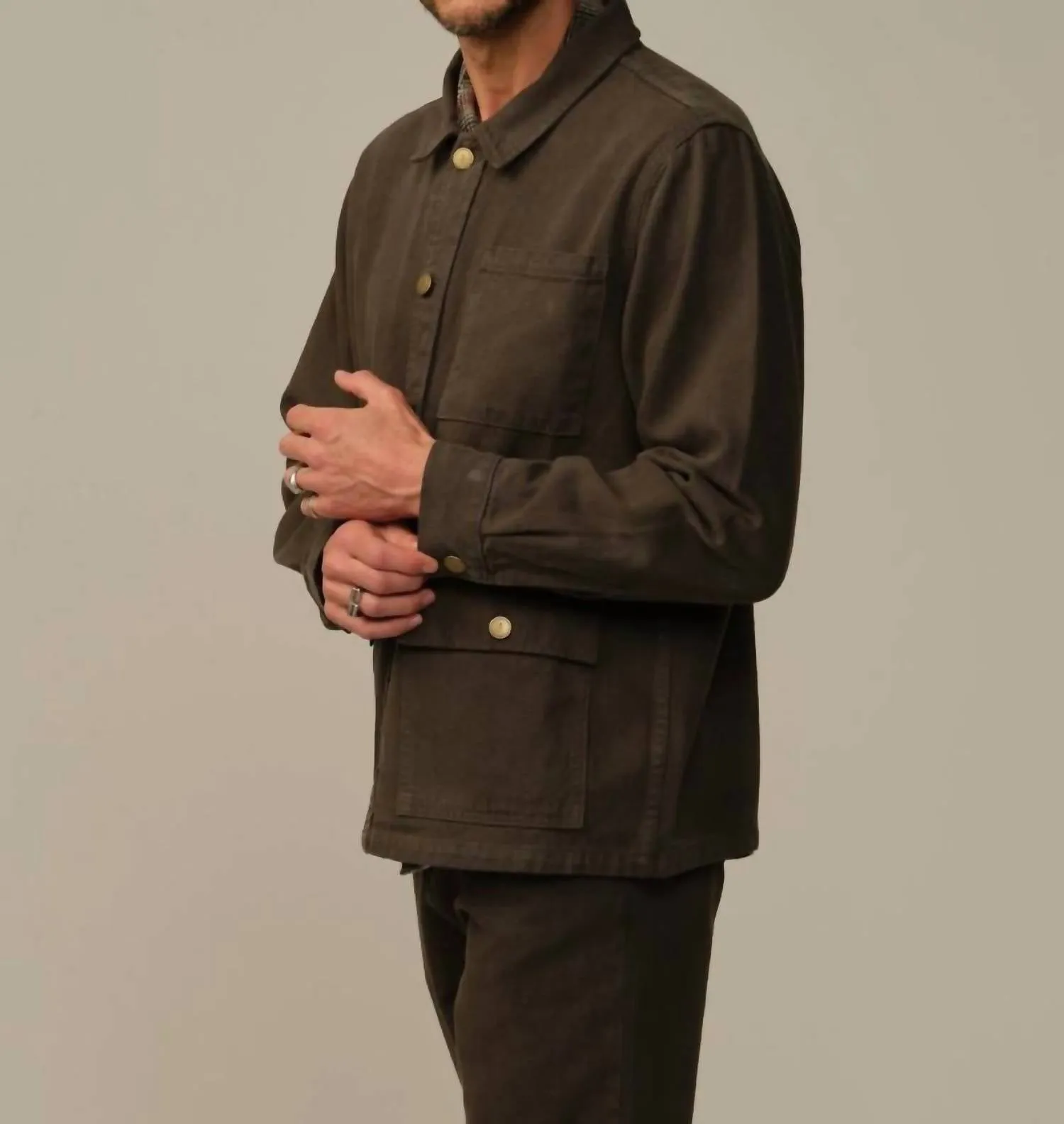 Maverick Recycled Cotton Jacket In Shadow