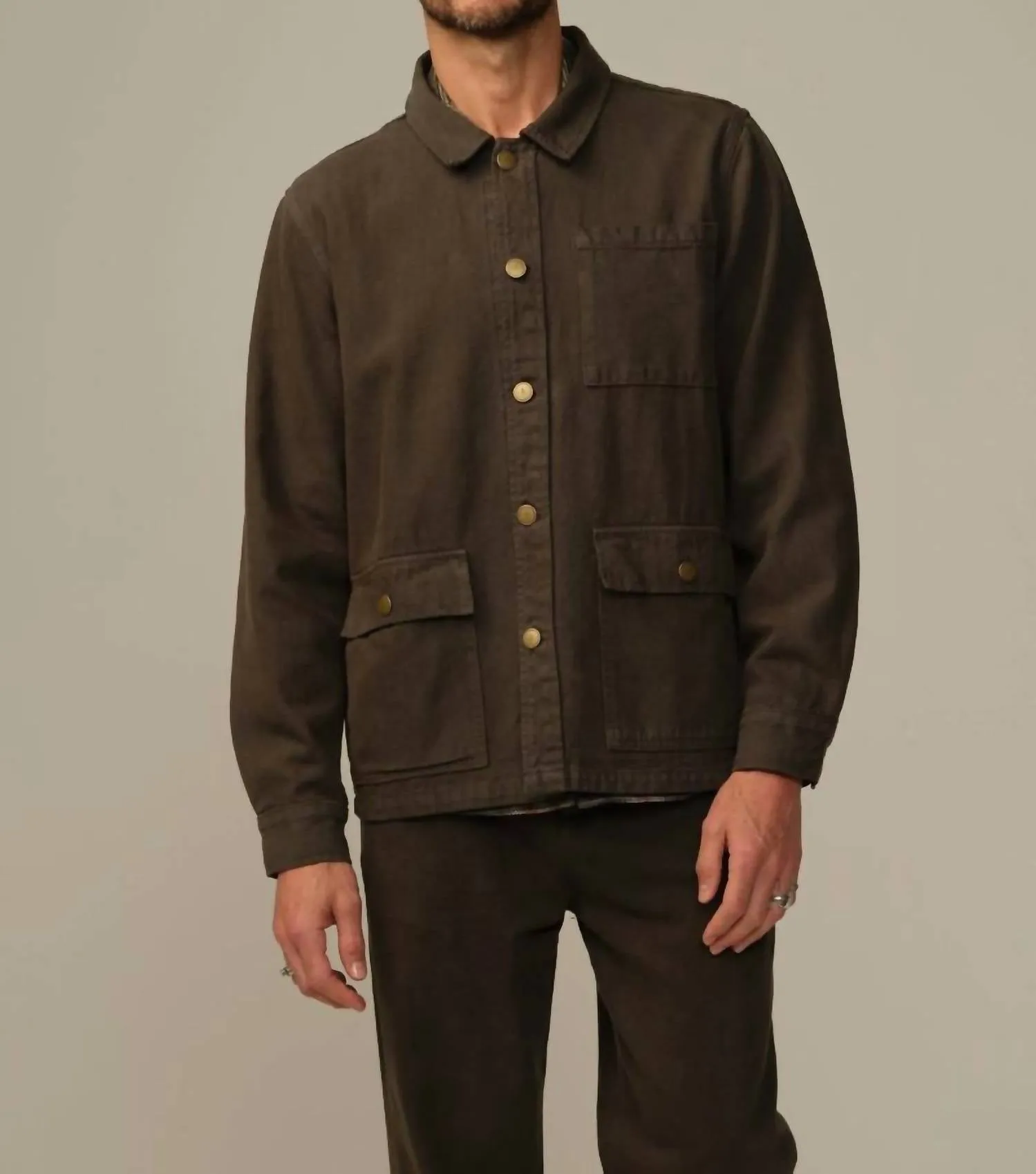Maverick Recycled Cotton Jacket In Shadow