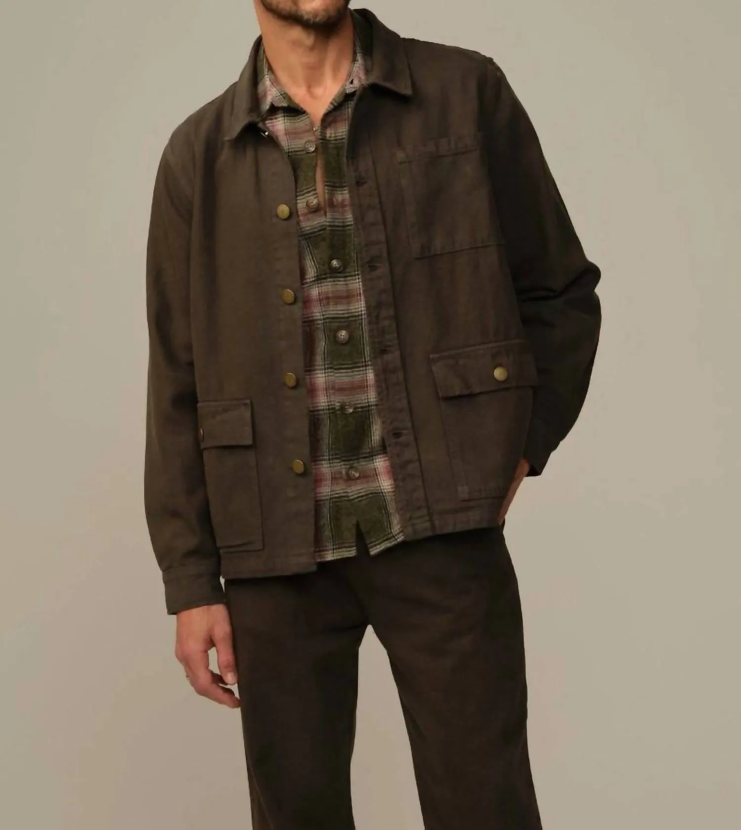 Maverick Recycled Cotton Jacket In Shadow
