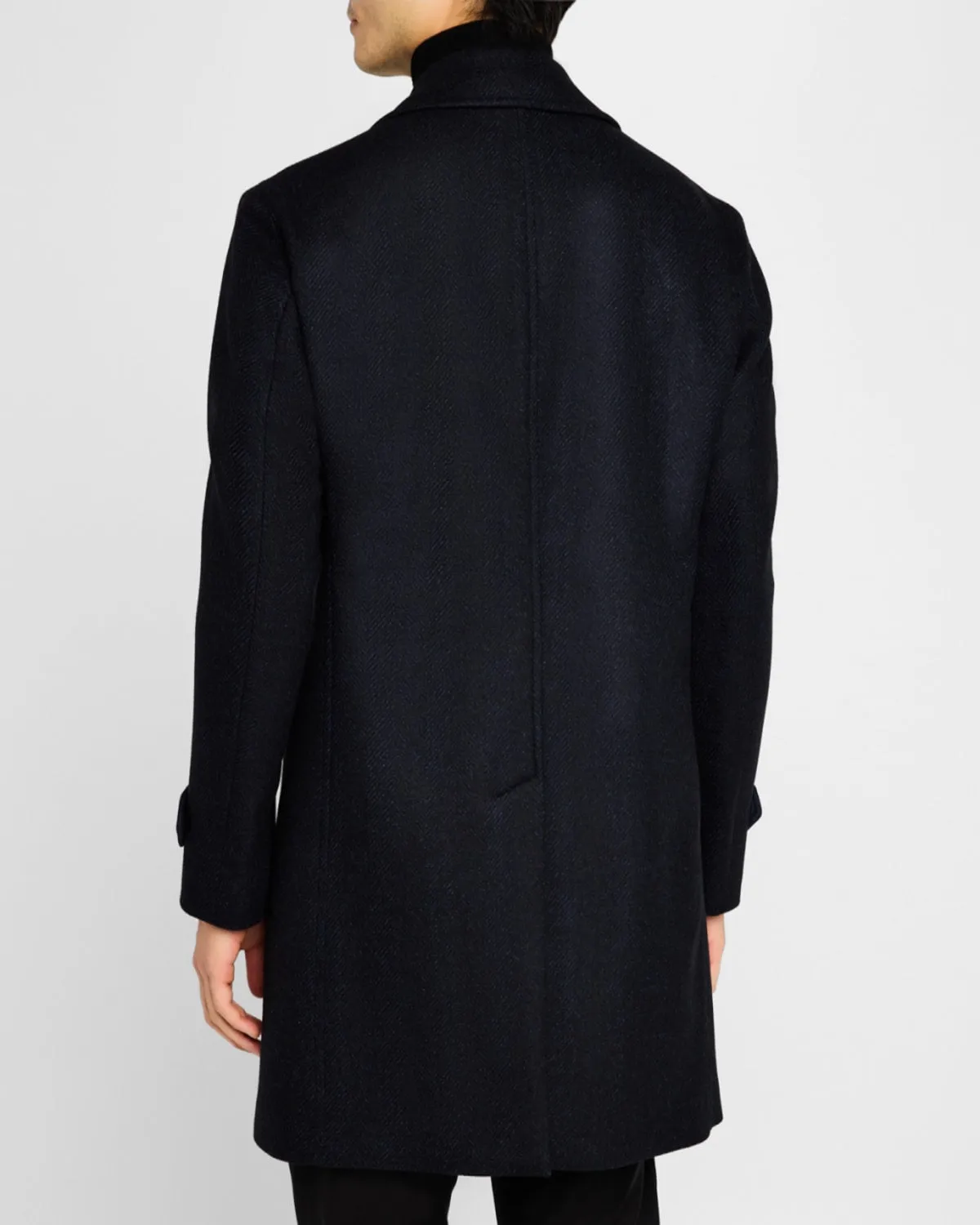 Men's Chevron Double-Face Overcoat