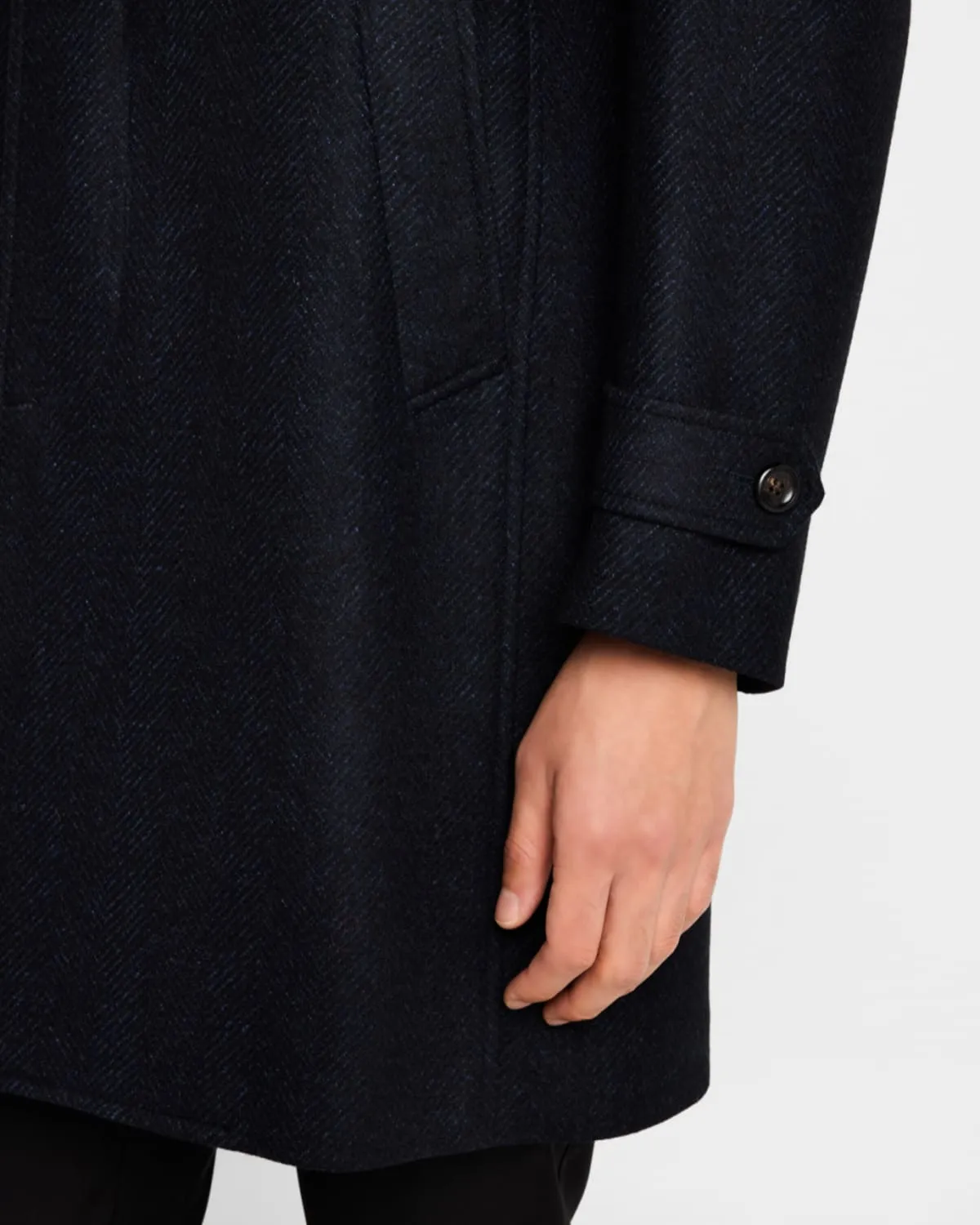 Men's Chevron Double-Face Overcoat