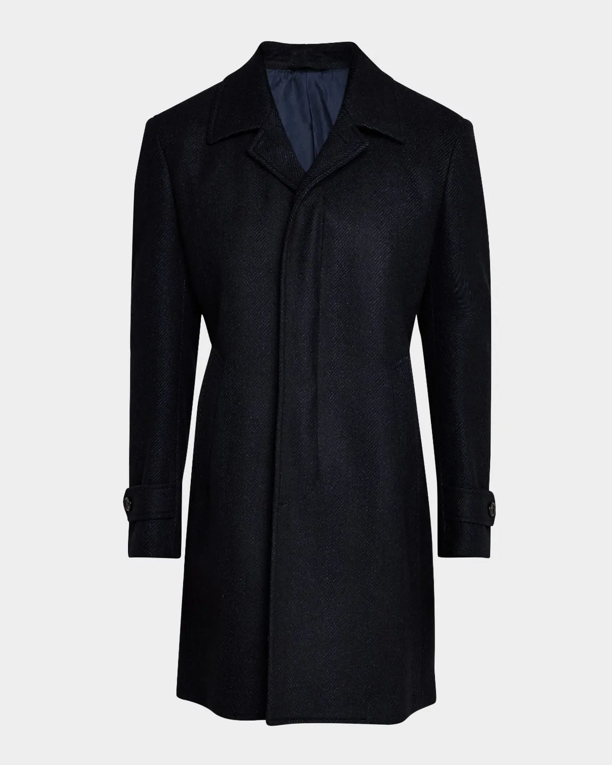 Men's Chevron Double-Face Overcoat