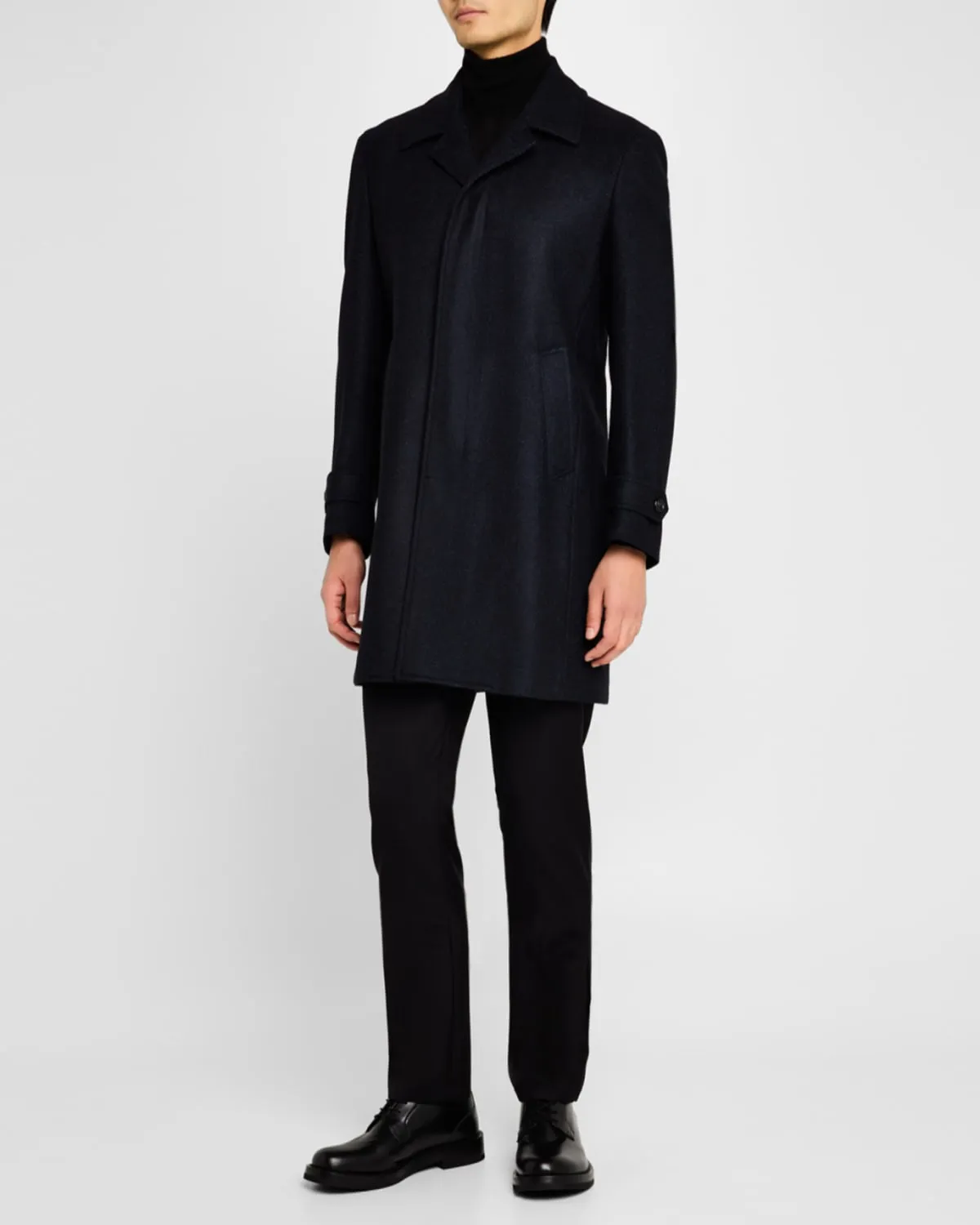 Men's Chevron Double-Face Overcoat