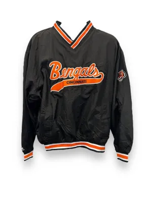 Men's Cincinnati Bengals Pullover Windbreaker In Black