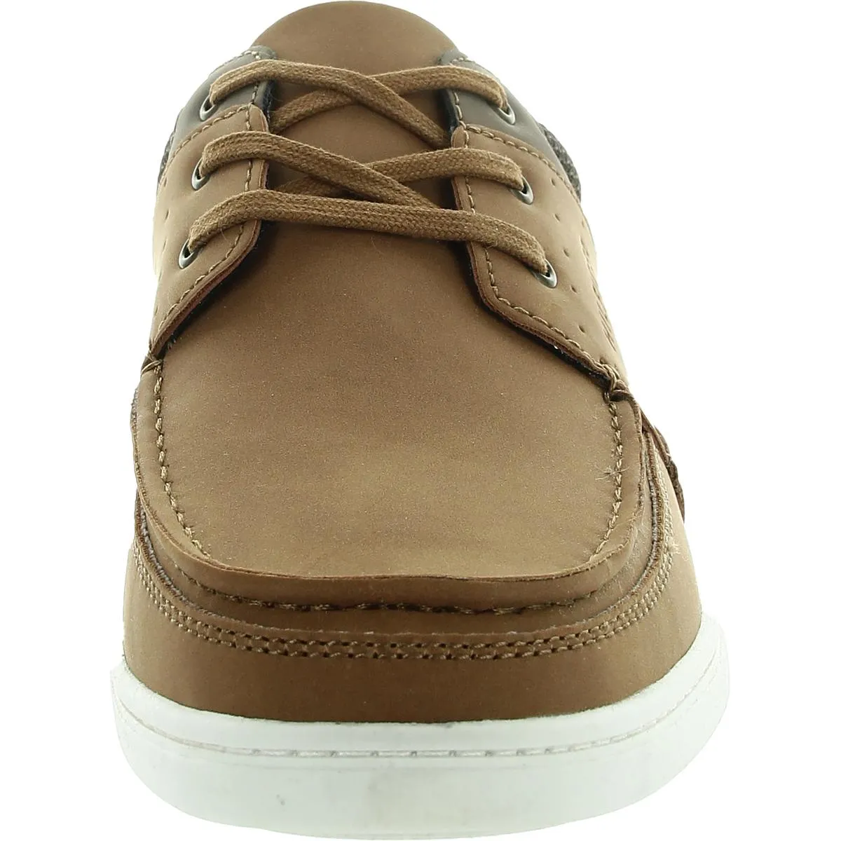 Mens Faux Leather Lace Up Boat Shoes