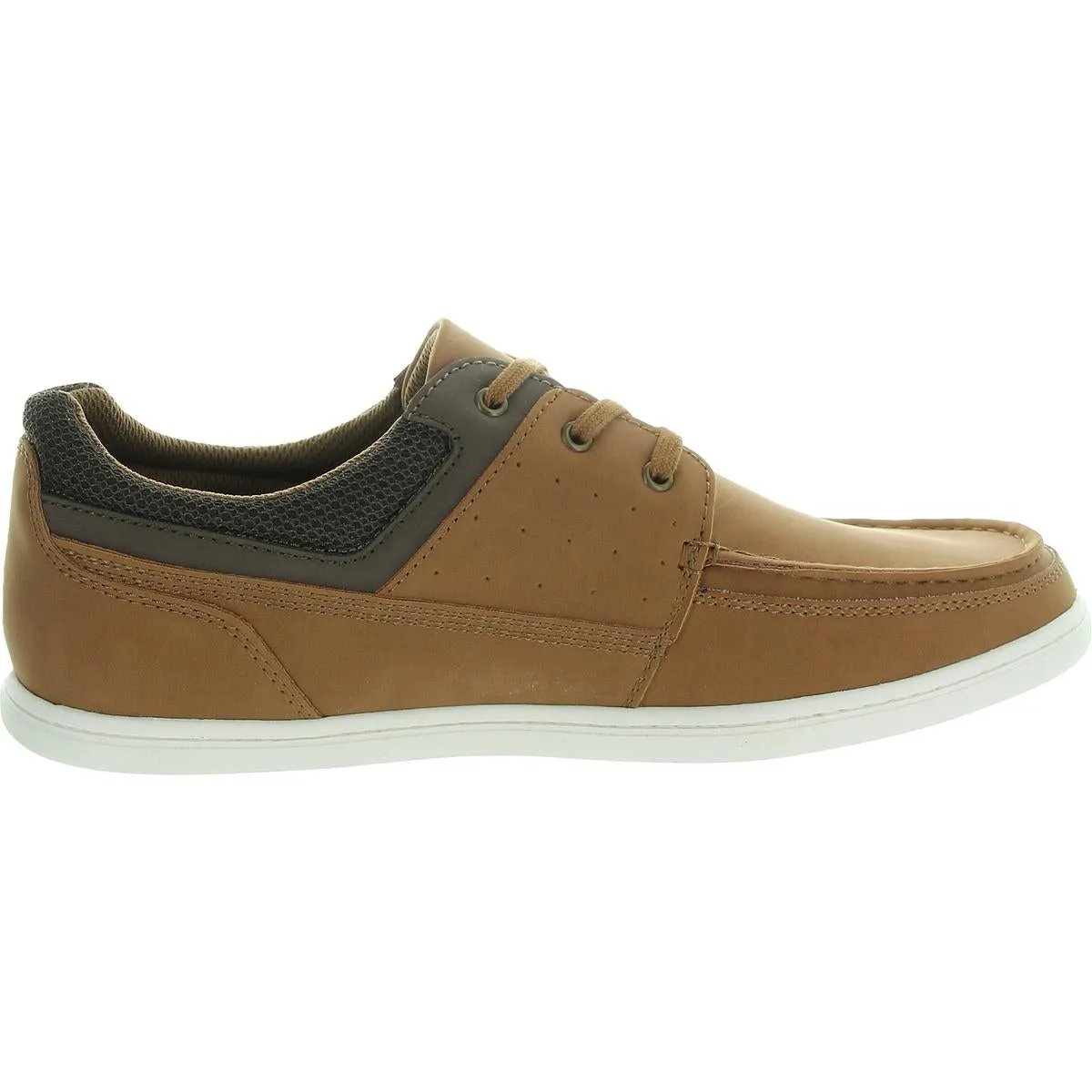 Mens Faux Leather Lace Up Boat Shoes