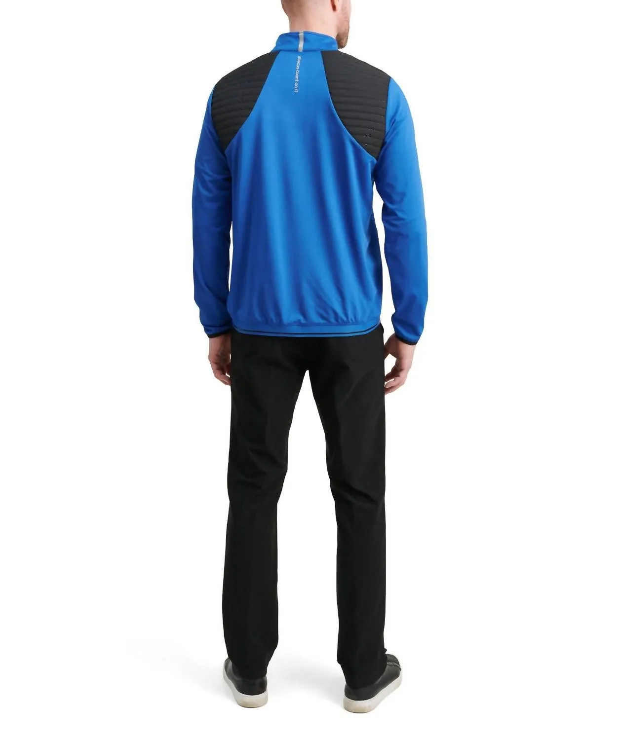 Men's Gleneagles Thermo Midlayer Jacket In Dark Cobalt Black