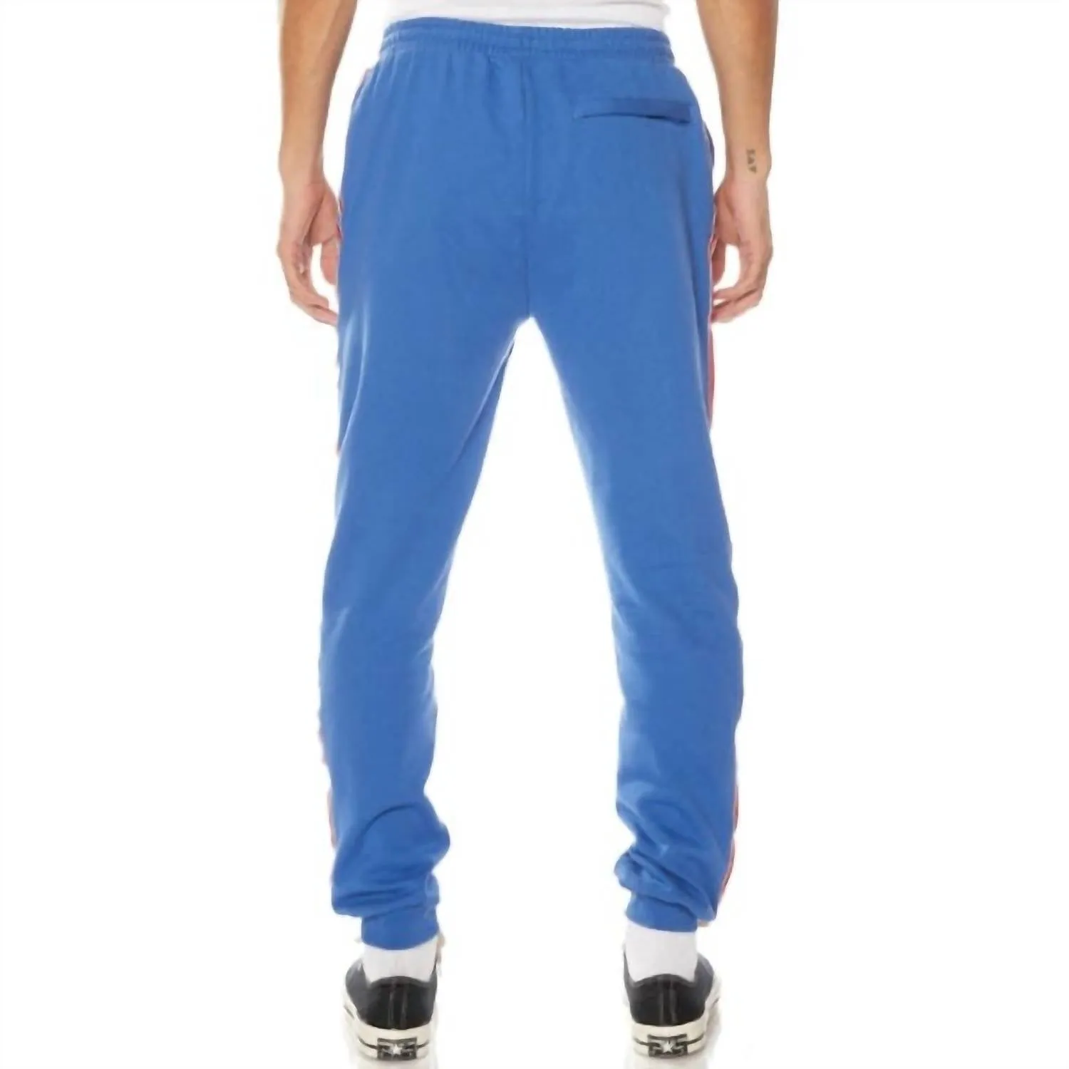 Men's Logo Tape Danira Trackpants In Blue/grey/red