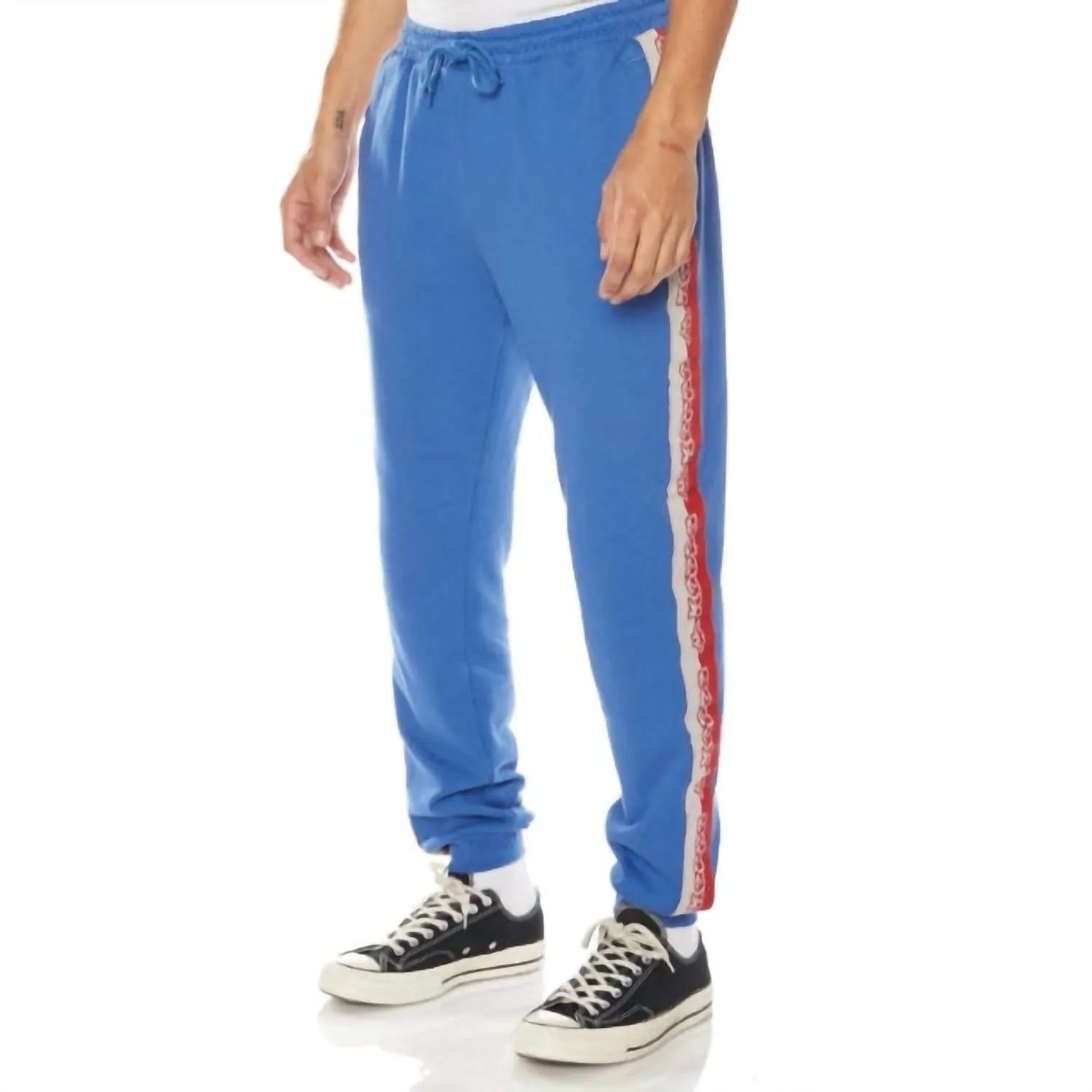 Men's Logo Tape Danira Trackpants In Blue/grey/red