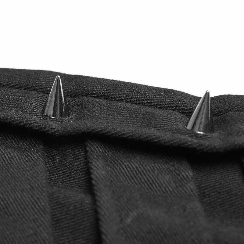 Men's Punk Rivets Straight-Leg Pants With Buckles