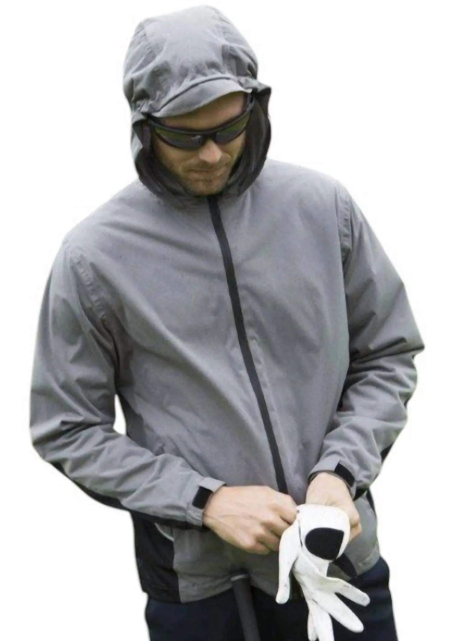 Men's Swinley Rain Jacket In Grey Melange