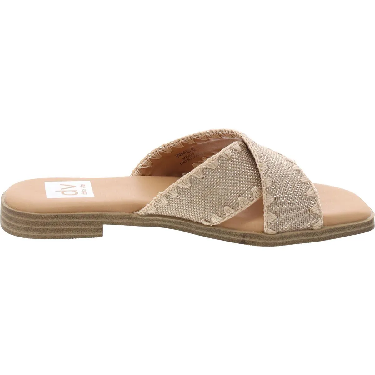 Miguel Womens Slip On Criss Cross Slide Sandals