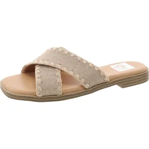 Miguel Womens Slip On Criss Cross Slide Sandals