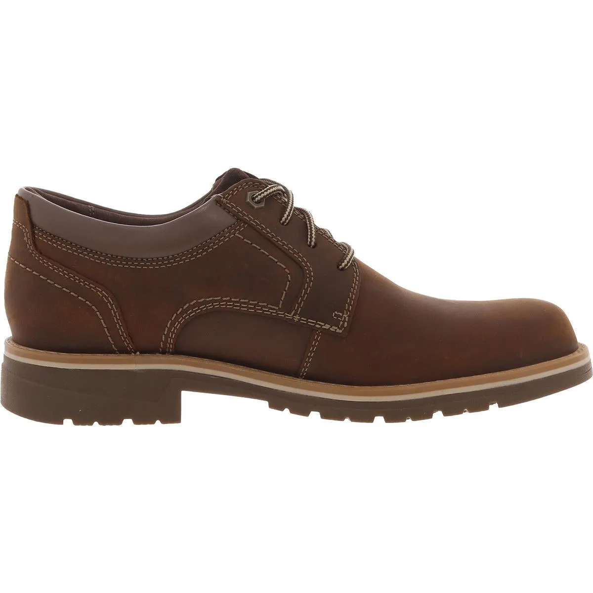 MORRIS LOW AP Mens Cushioned Footbed Leather Oxfords