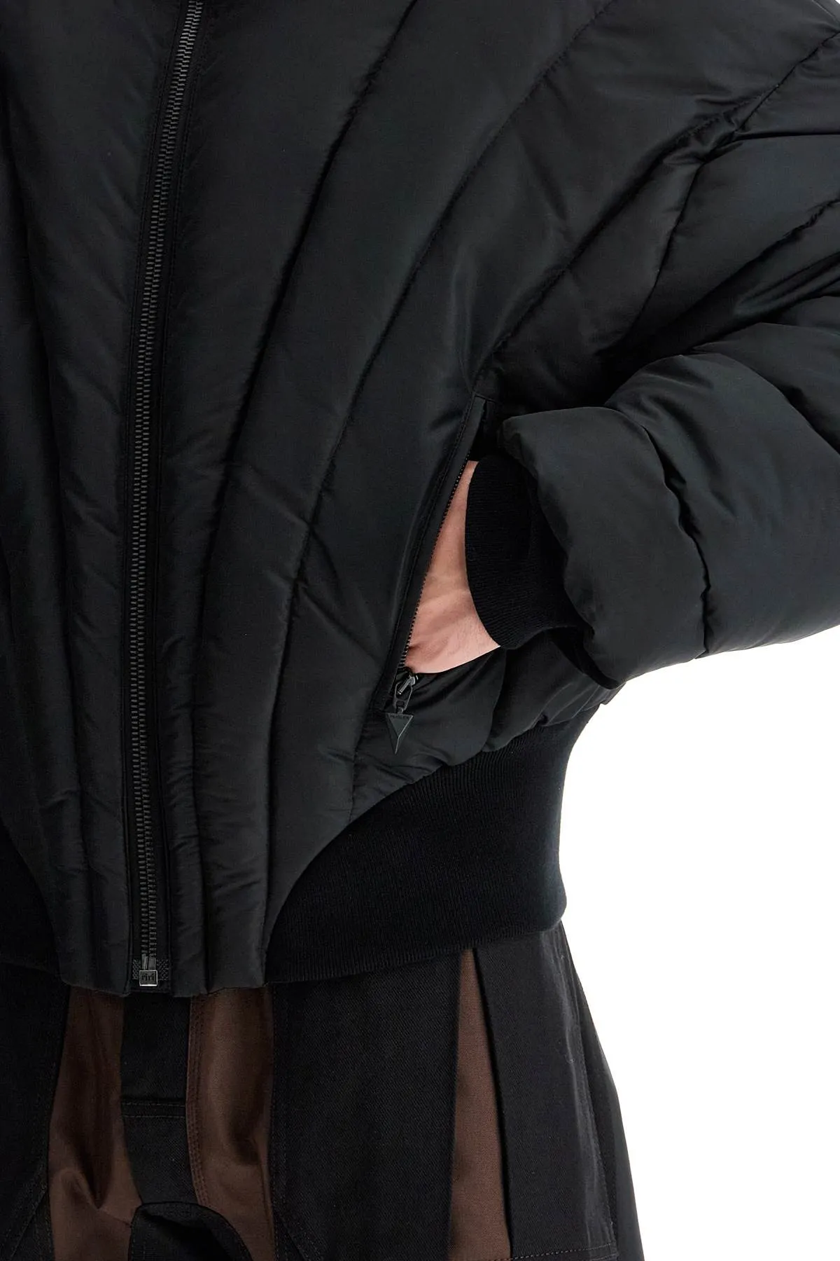 Mugler Men's Cropped Bomber Jacket
