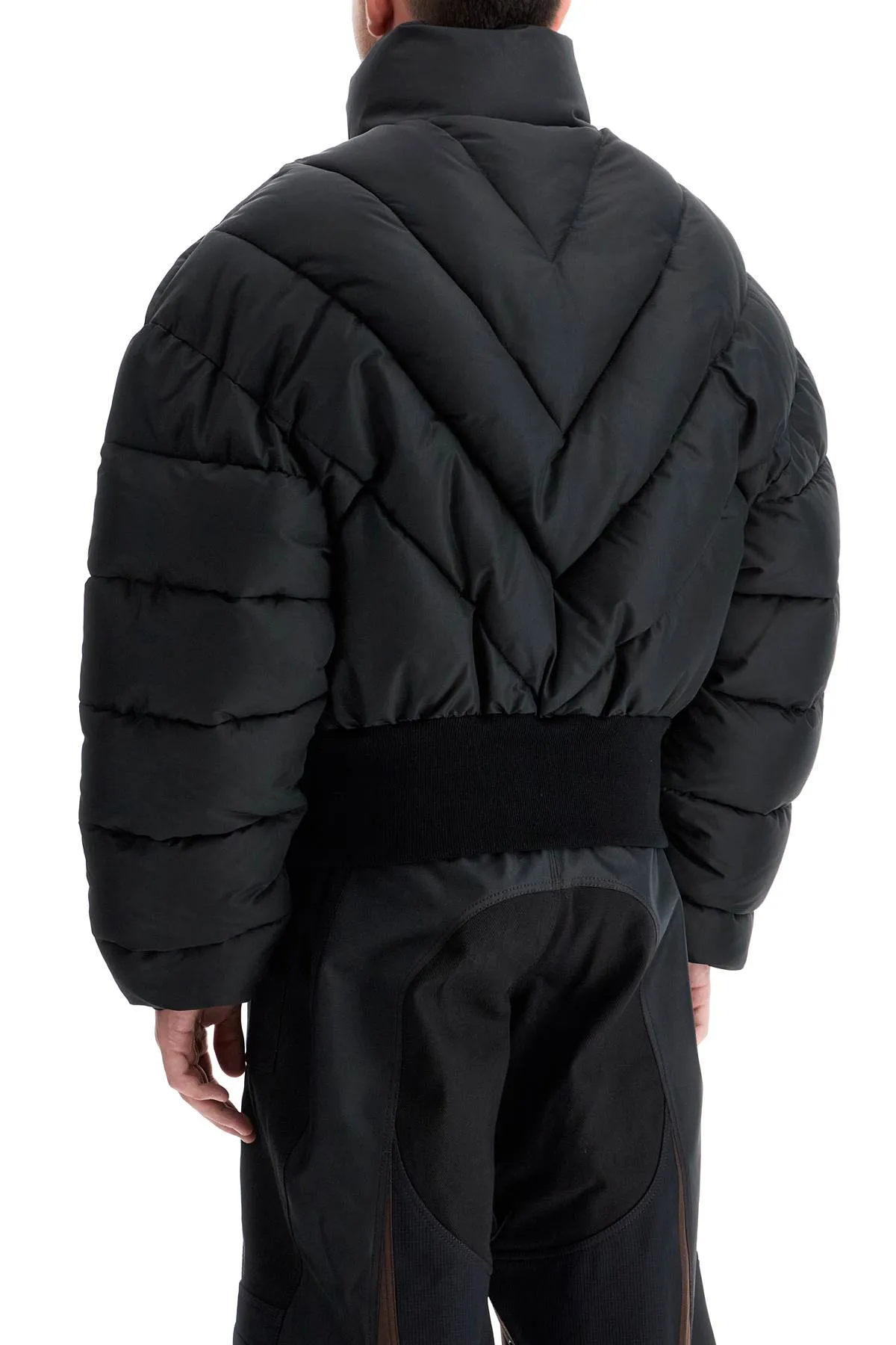 Mugler Men's Cropped Bomber Jacket
