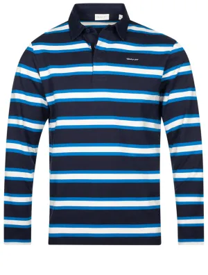 Multistripe Long Sleeve Rugger Evening Blue
