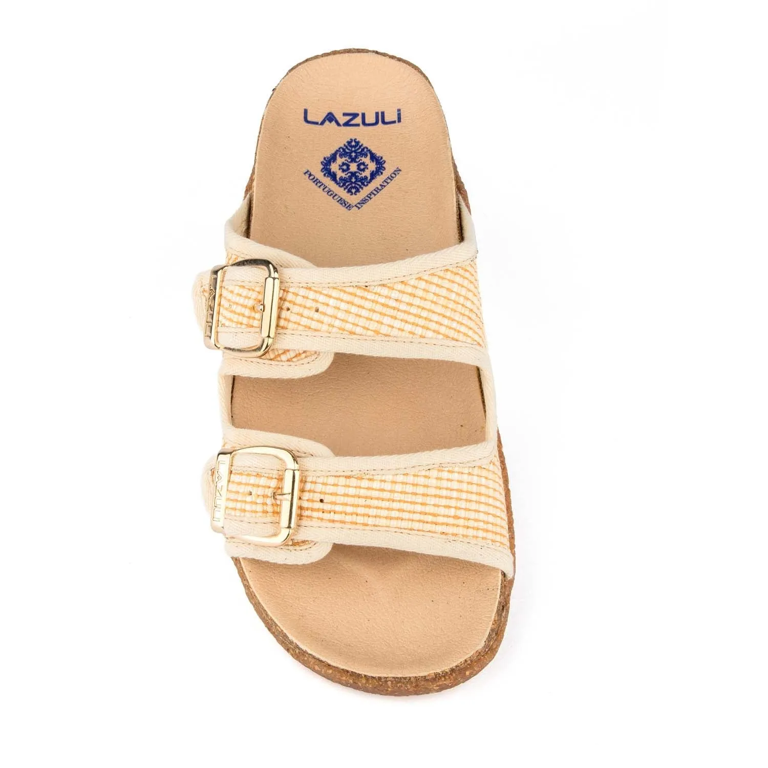 My Footbed Rafia Cork Vegan Sandals | Beige