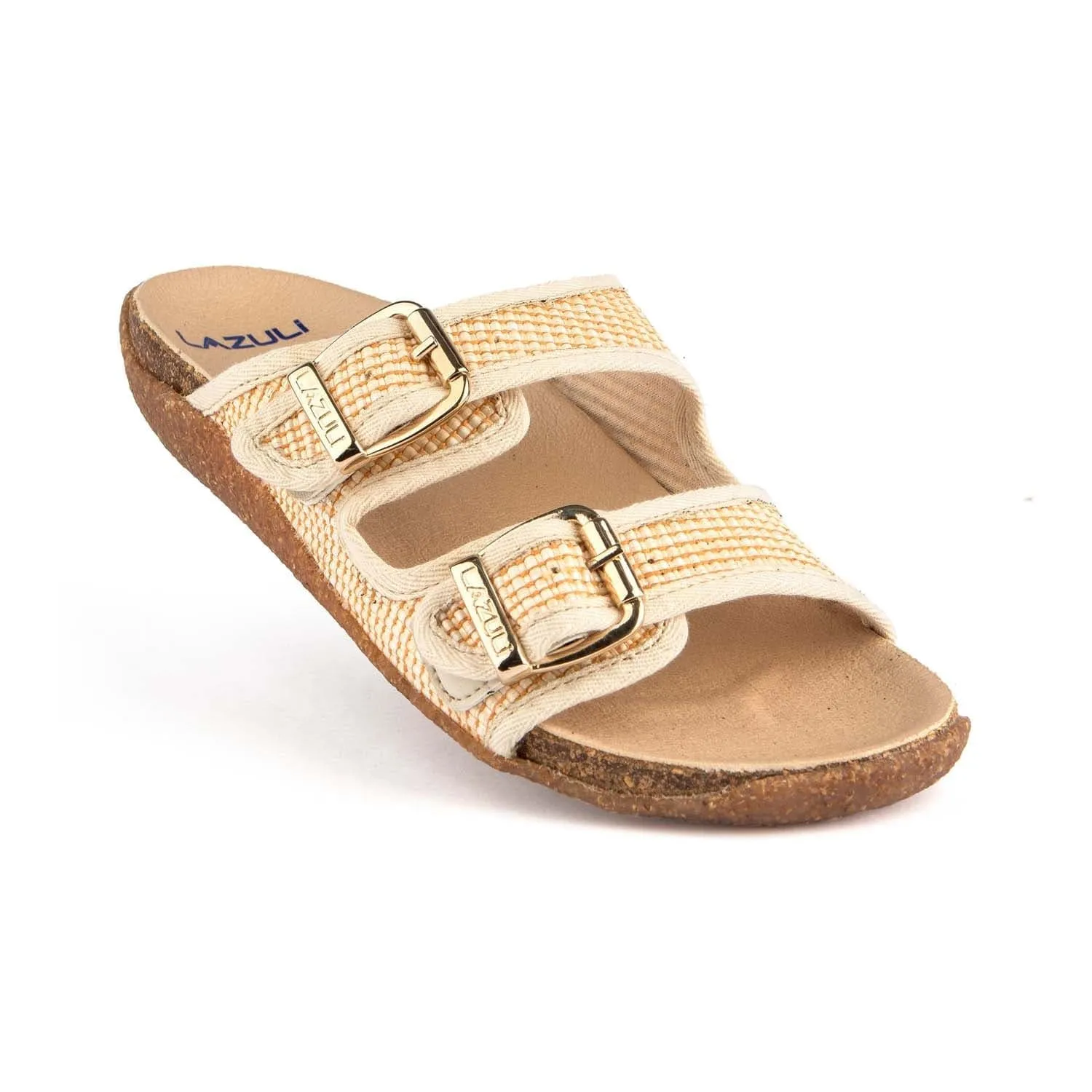 My Footbed Rafia Cork Vegan Sandals | Beige