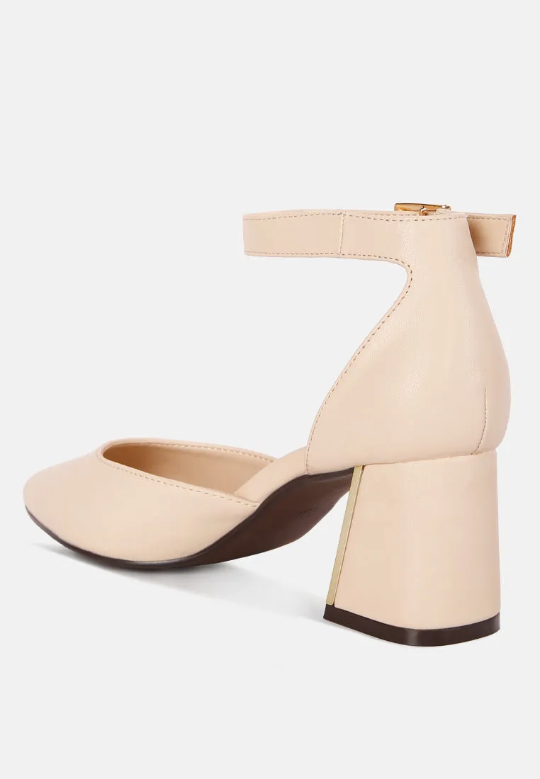 myla faux leather metallic sling heeled sandals