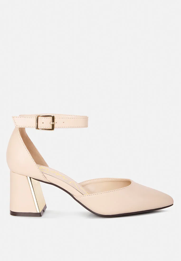 myla faux leather metallic sling heeled sandals