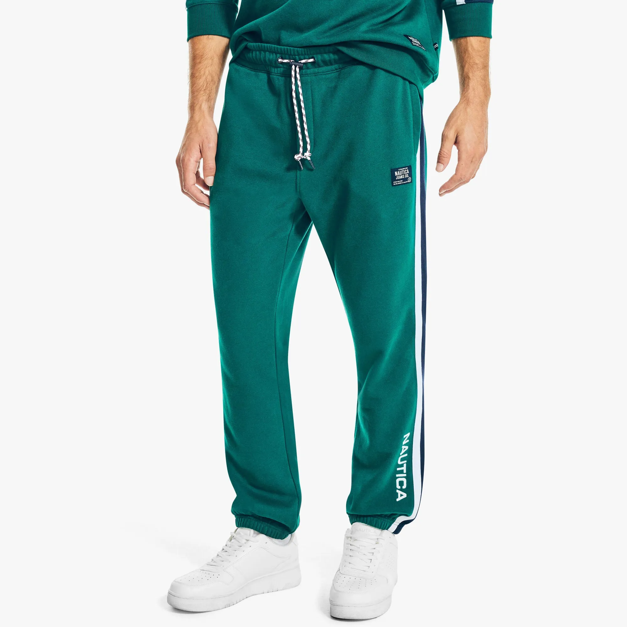Nautica Men's Big & Tall Sustainably Crafted Colorblock Pant Cosmic Fern Nautica