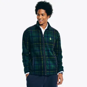 Nautica Men's Sustainably Crafted Plaid Full-Zip Jacket Cosmic Fern Nautica