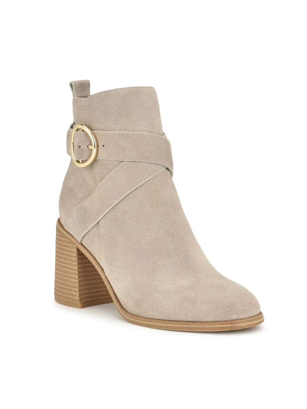 NEEDYOU Womens Suede Block heel Booties