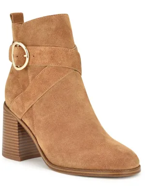 NEEDYOU Womens Suede Block heel Booties