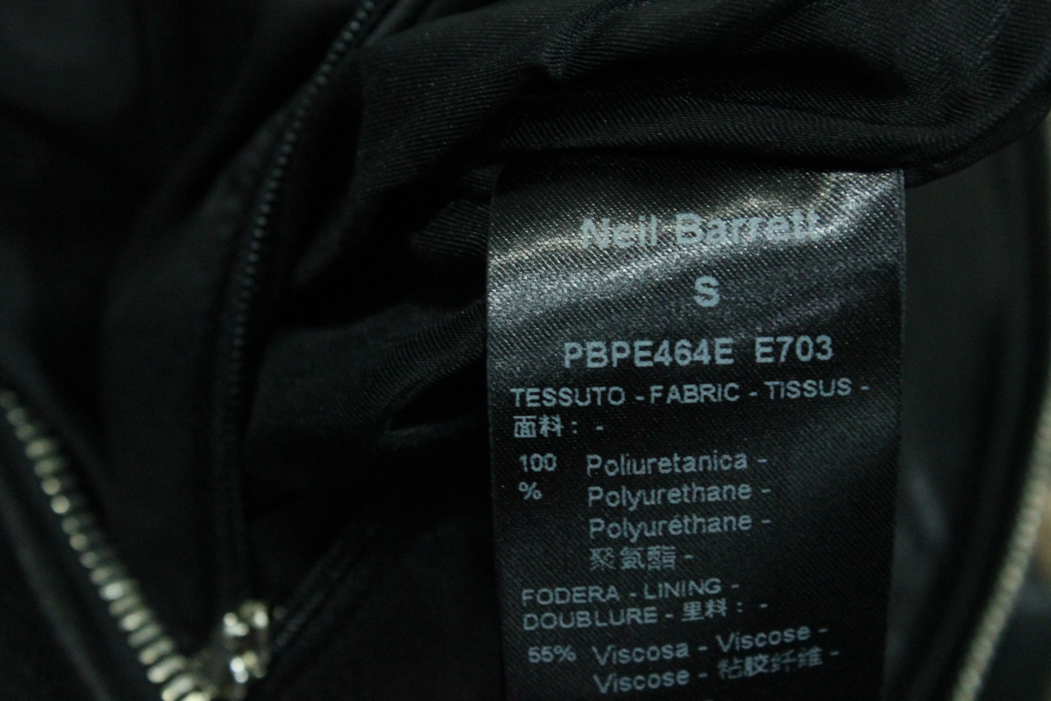 Neil Barrett Thunderbold Bomber Jacket in Black Polyurethane
