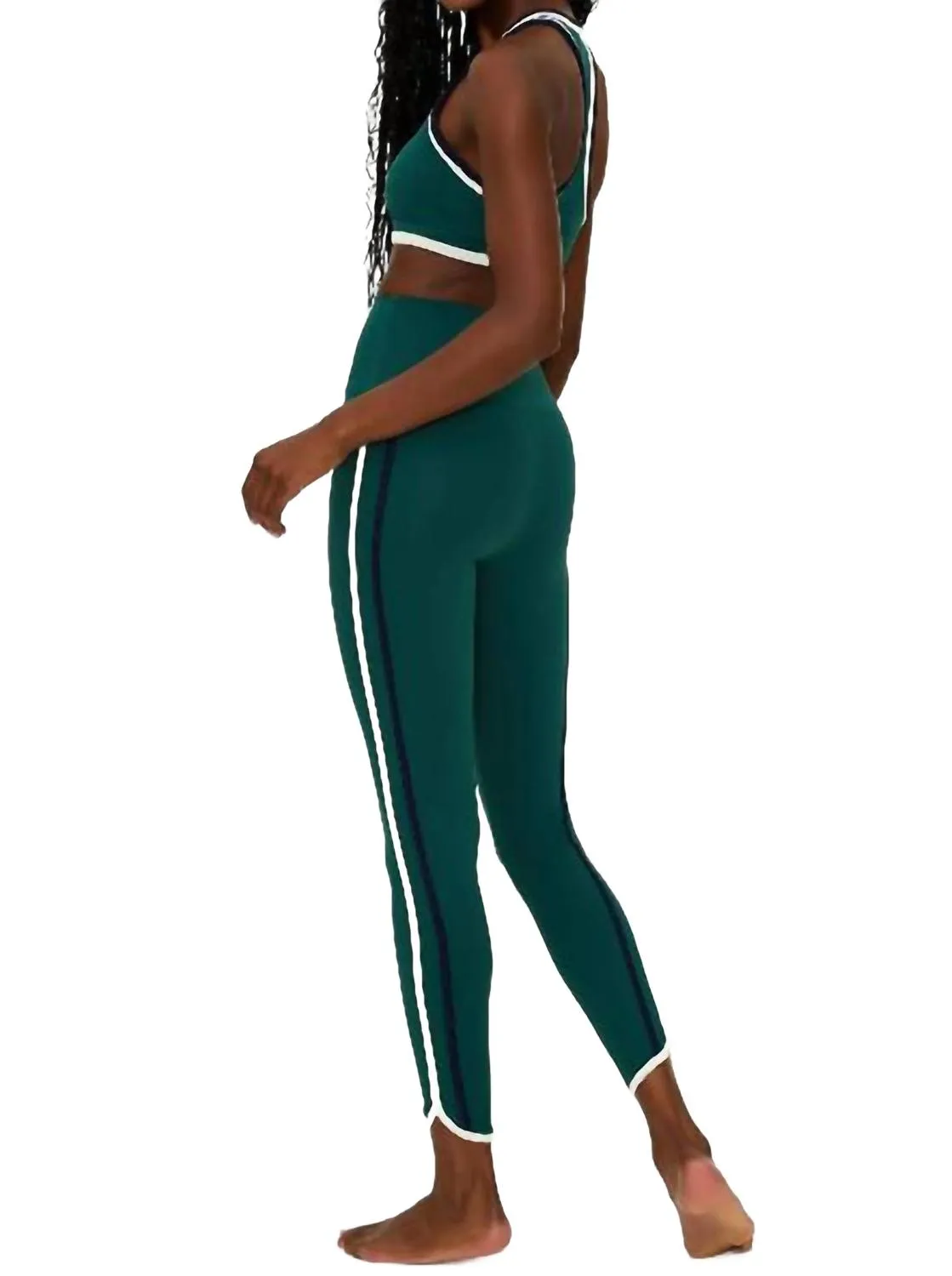 Nella Legging In Pine Green Colorblock