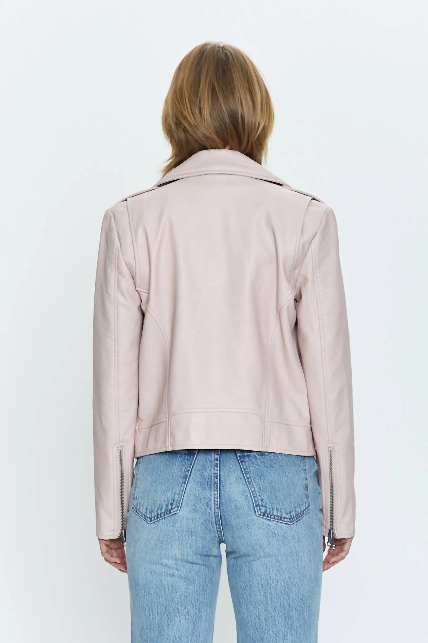 Nicolette Mod Moto Jacket In Mellow Rose