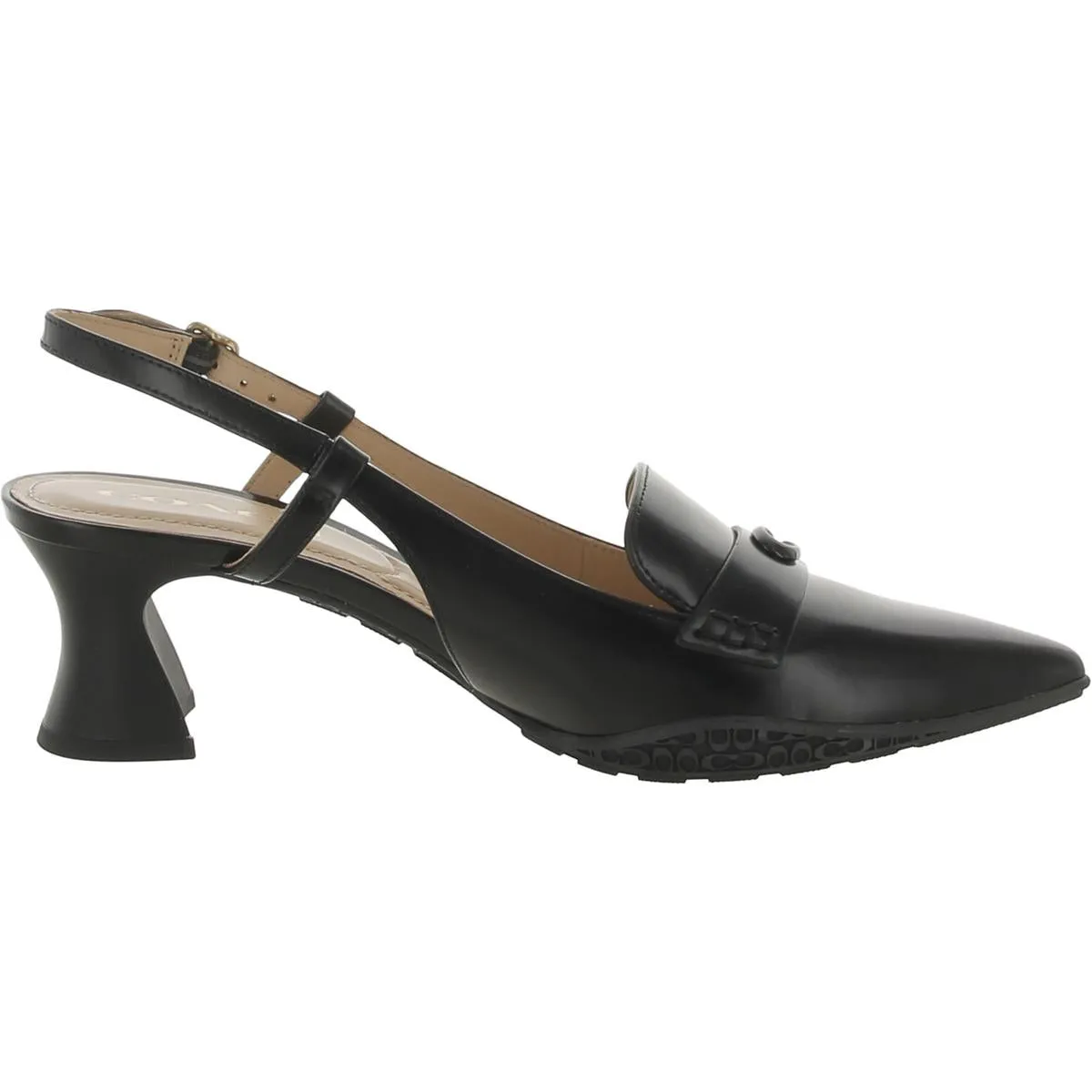 Nikola Womens Leather Slingback Heels