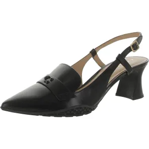 Nikola Womens Leather Slingback Heels