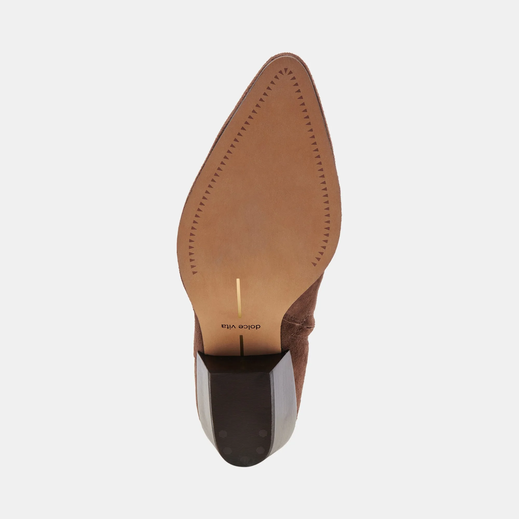 NONAH WIDE BOOTIES DK BROWN SUEDE