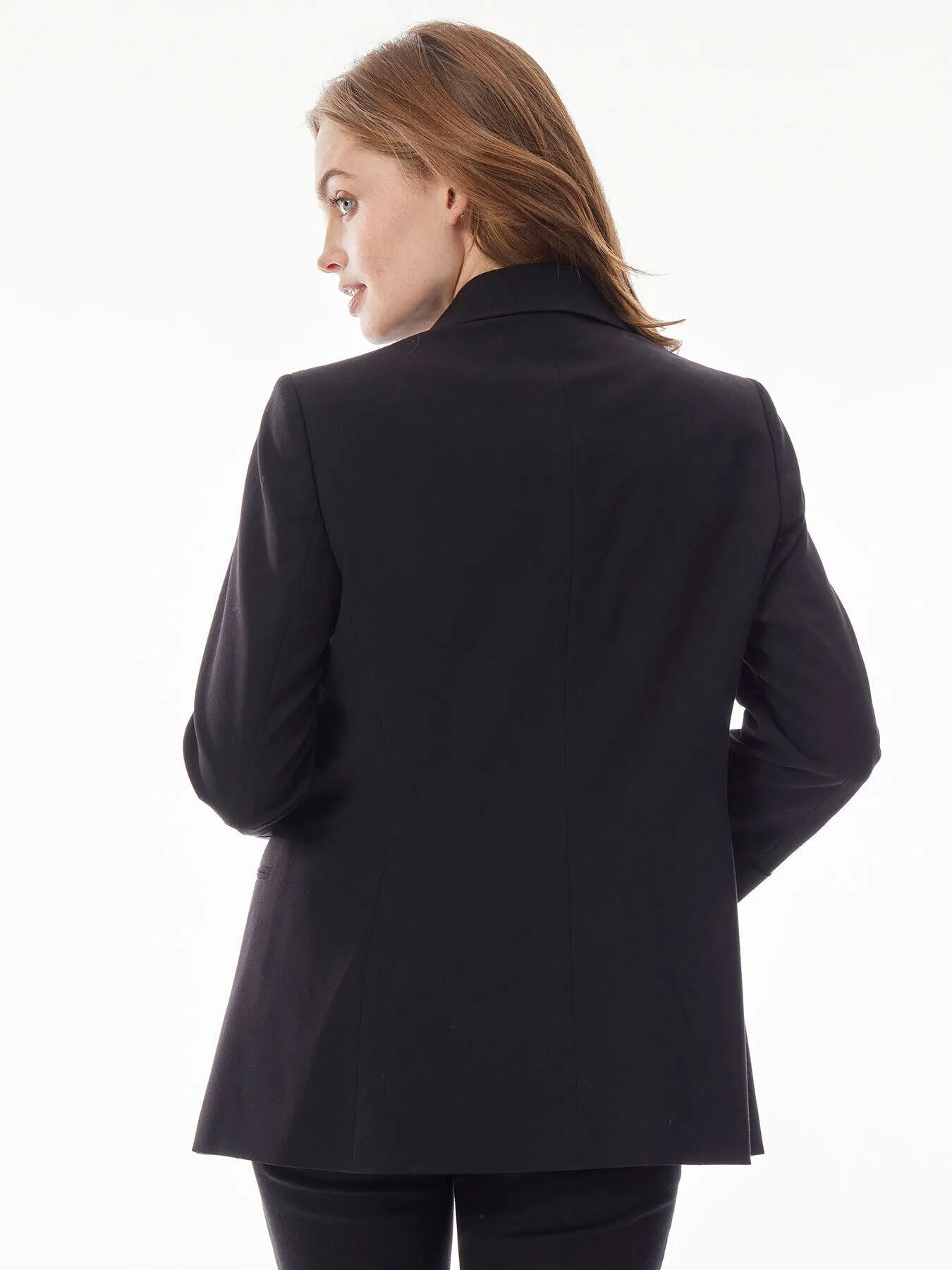 Notch Collar Rolled Cuff Bi-Stretch Blazer