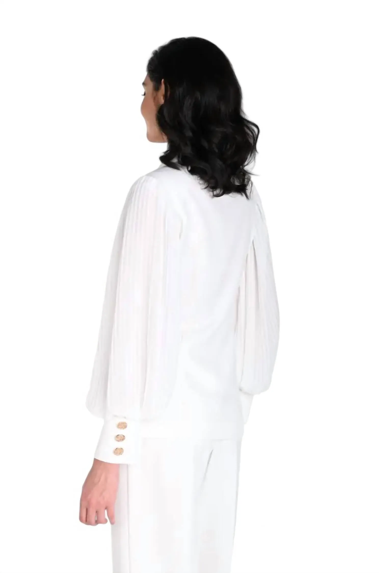 Notched Collar Double-Breasted Blazer In Off White