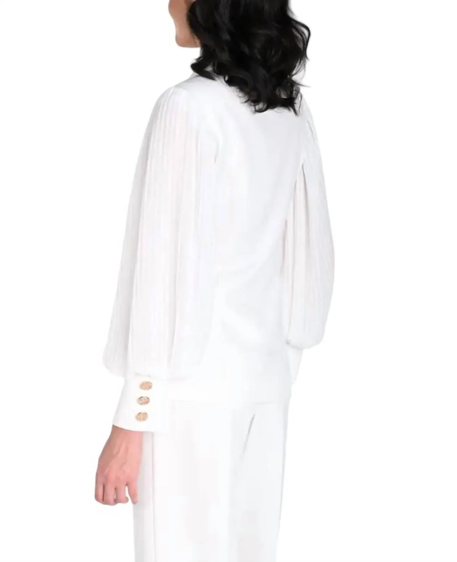 Notched Collar Double-Breasted Blazer In Off White