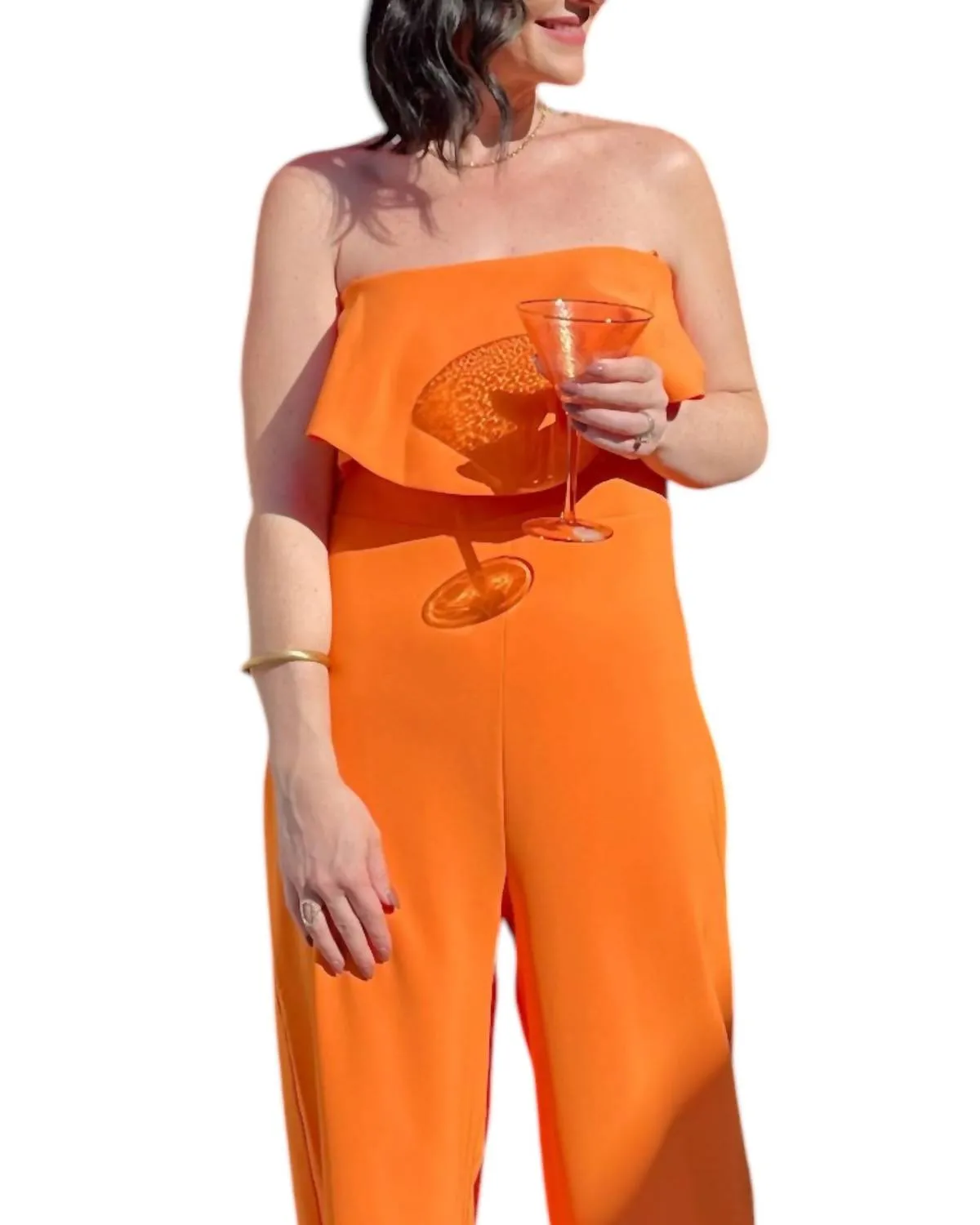 On Record Jumpsuit In Orange