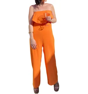 On Record Jumpsuit In Orange