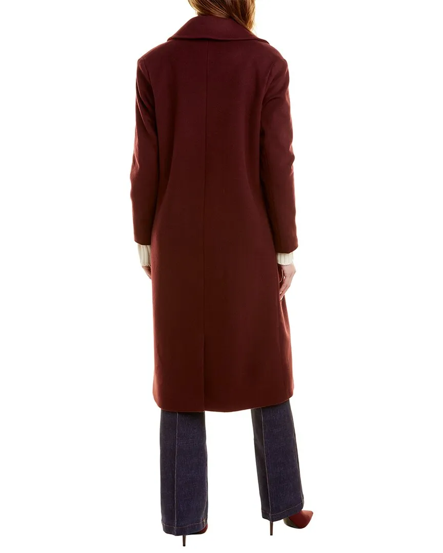 Pearl by Lela Rose Brushed Wool-Blend Peacoat