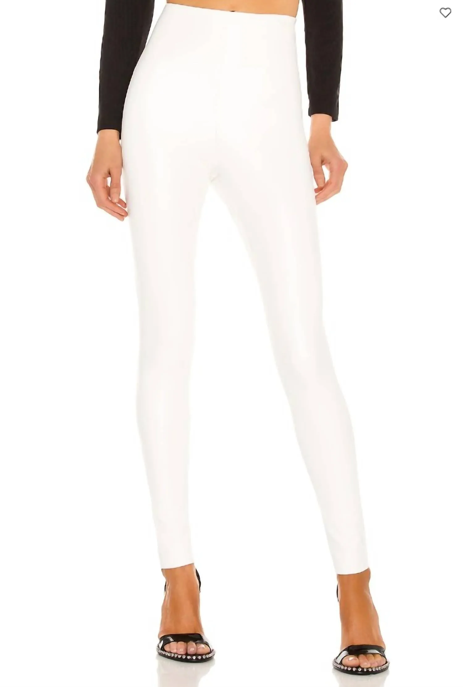 Perfect Control Faux Leather Leggings In White