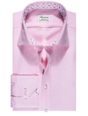Pink Weave With Inlay Slim Fit Shirt
