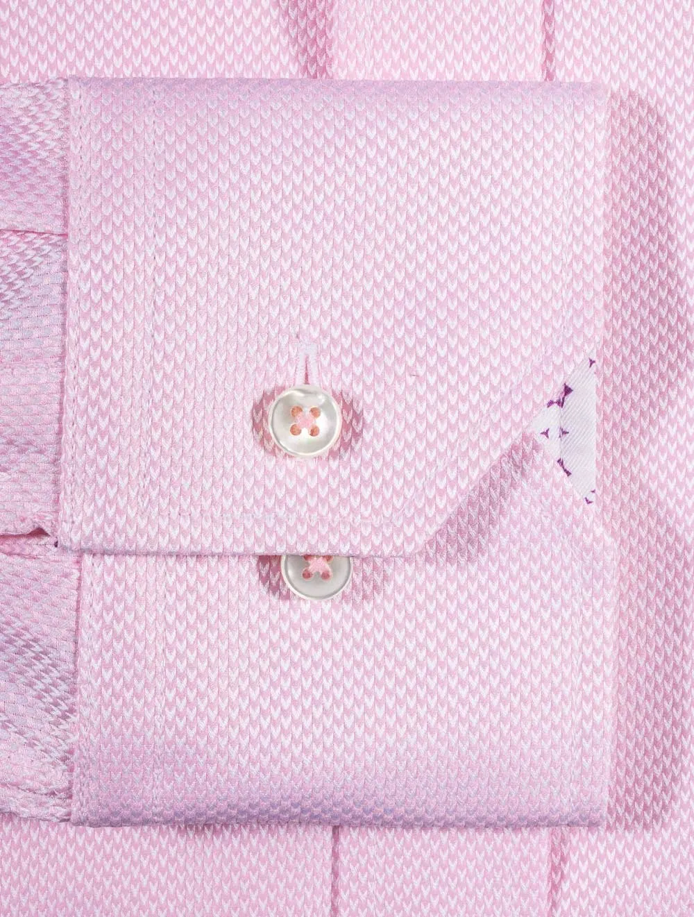 Pink Weave With Inlay Slim Fit Shirt