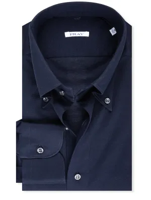 Pique Buttondown Shirt Navy